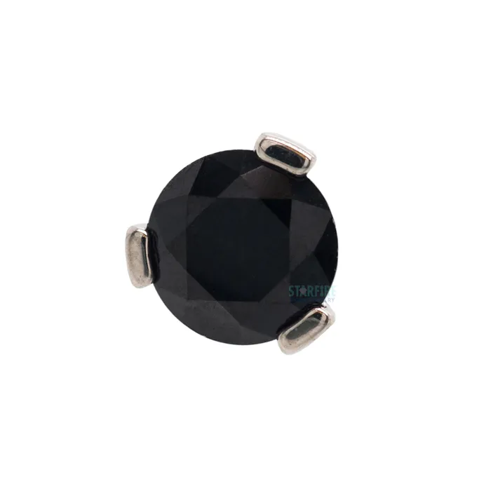 Industrial Strength IS Rings 2mm 3 ProngSet Threaded End with Faceted Gem