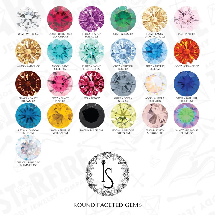 Industrial Strength IS Rings 2mm 3 ProngSet Threaded End with Faceted Gem