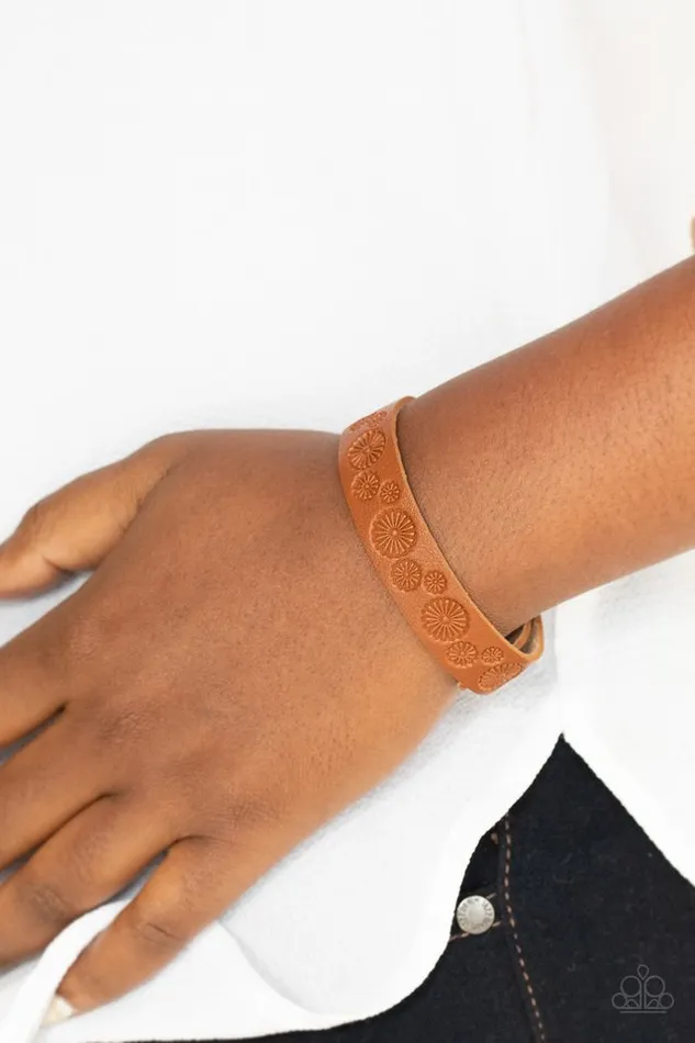 Bracelets Paparazzi Jewelry Paparazzi Bracelet Follow The Wildflowers Brown