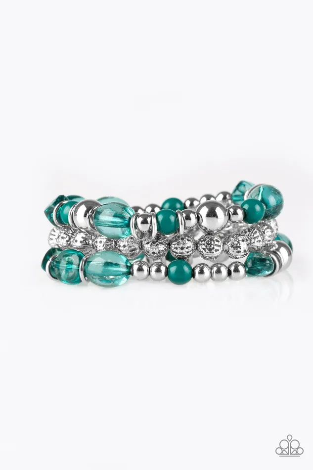 Paparazzi Jewelry Bracelets Paparazzi Bracelet Malibu Marina Green