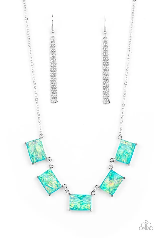 Paparazzi Jewelry Paparazzi Necklace Opalescent Oblivion Blue Necklaces