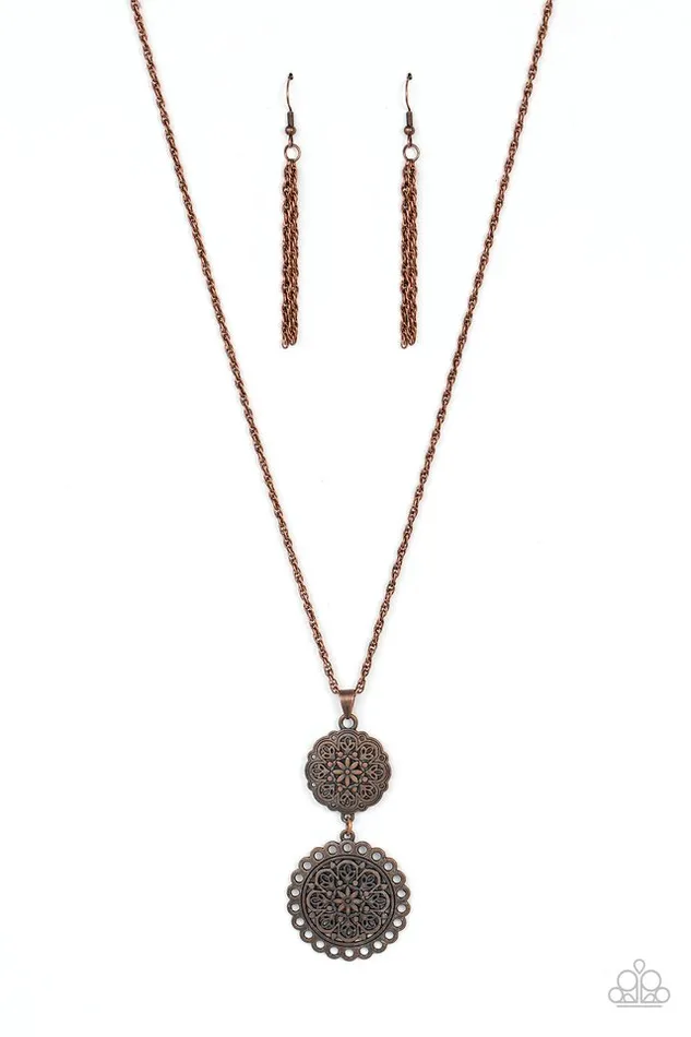 Paparazzi Necklace Meet Me At The Garden Gate Copper Paparazzi Jewelry Necklaces