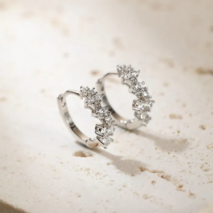 Hey Happiness Constellation Huggie Earrings Sterling Silver Earrings