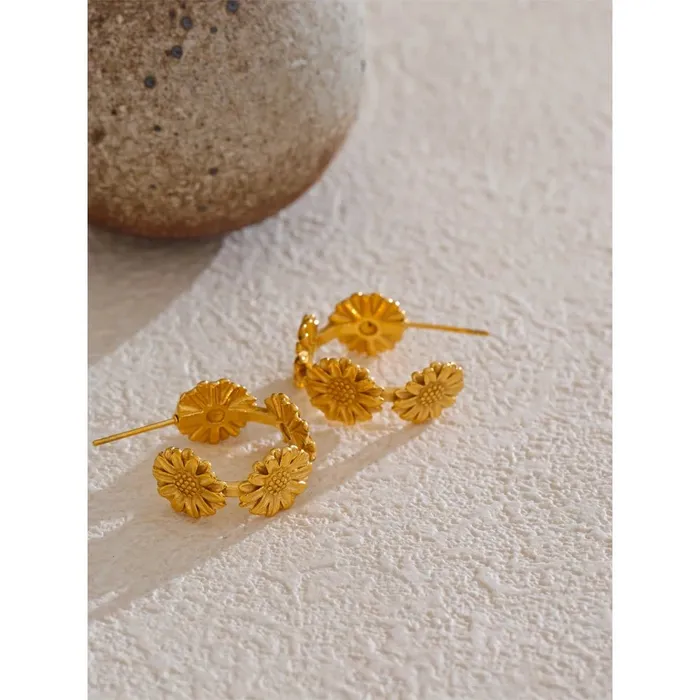 Daisy Hoop Earrings Mabel Love Co Earrings