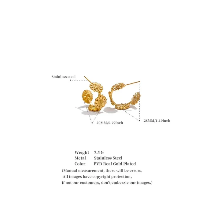 Daisy Hoop Earrings Mabel Love Co Earrings