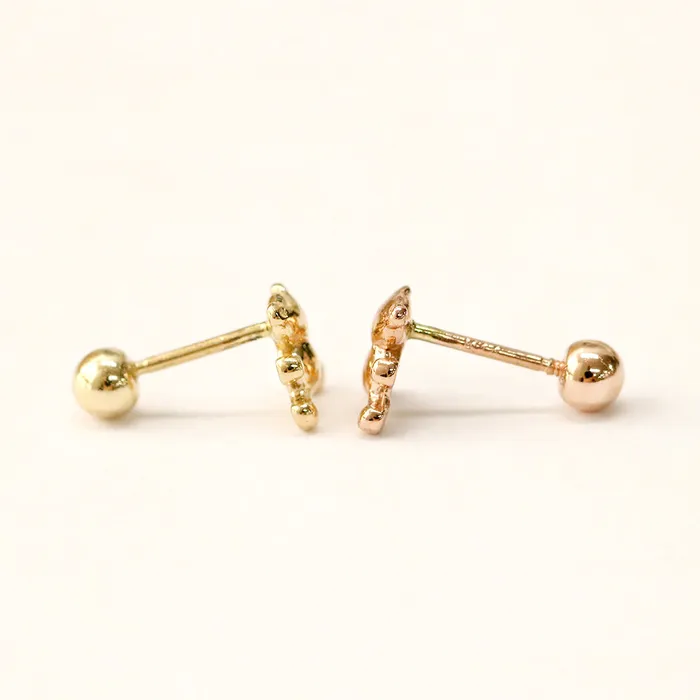 MinimalBijoux Earrings 14K Gold Baby Bear Cartilage Earring 20G18G16G