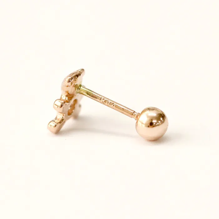 MinimalBijoux Earrings 14K Gold Baby Bear Cartilage Earring 20G18G16G
