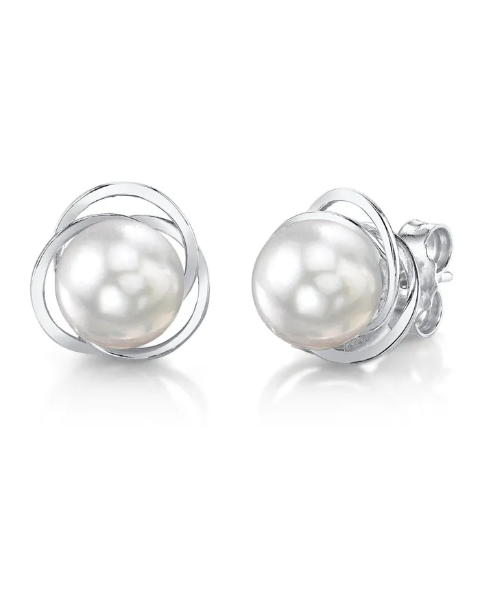 SPT Earrings White South Sea Pearl Khilana Stud Earrings