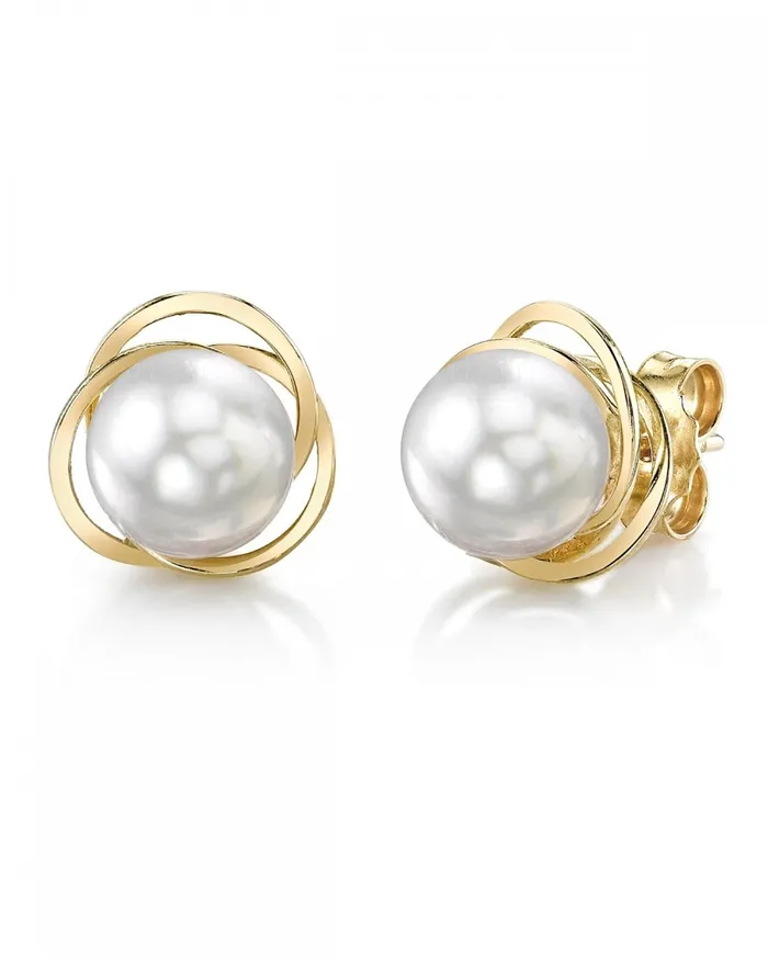 SPT Earrings White South Sea Pearl Khilana Stud Earrings
