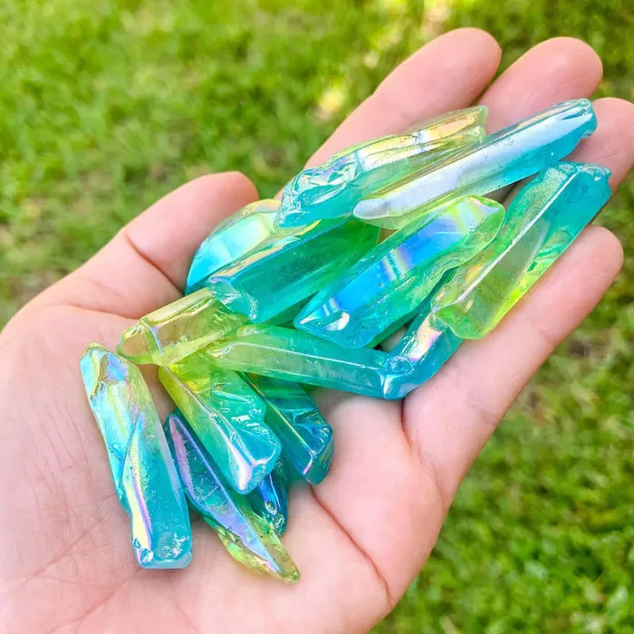 Necklaces Magic Crystals Aura Quartz Spiral Wrapped Pendant Necklace