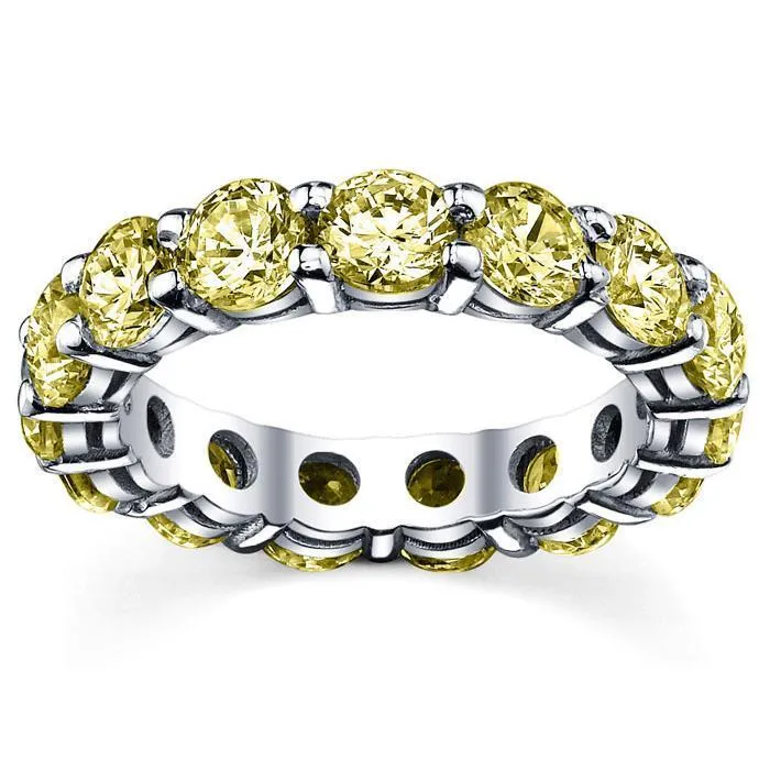 500 cttw Yellow Sapphire Eternity Ring deBebians Rings