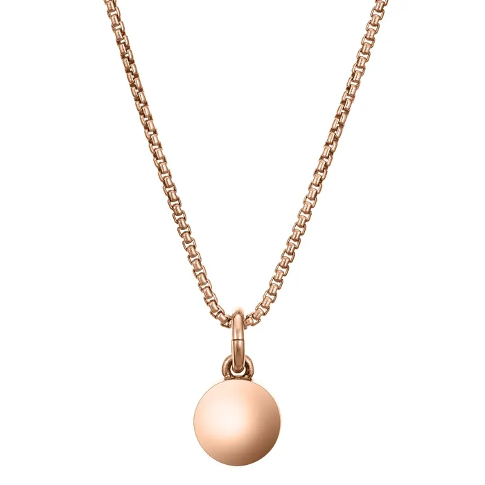 6mm Dome Cremation Necklace in 14K Rose Gold closebymejewelry Necklaces