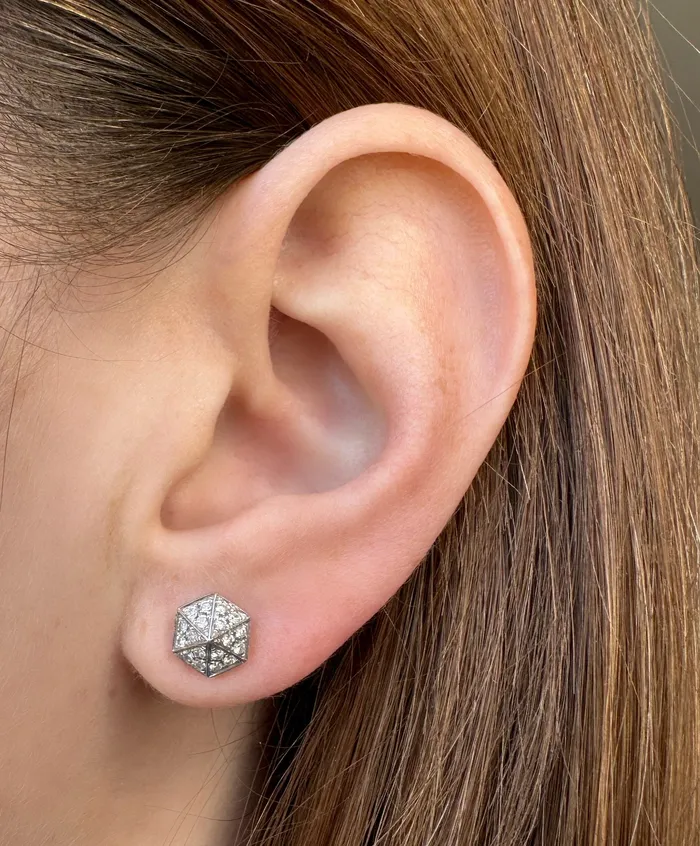 anitako Earrings DIAMOND SIXSIDED SPIKE STUD EARRINGS