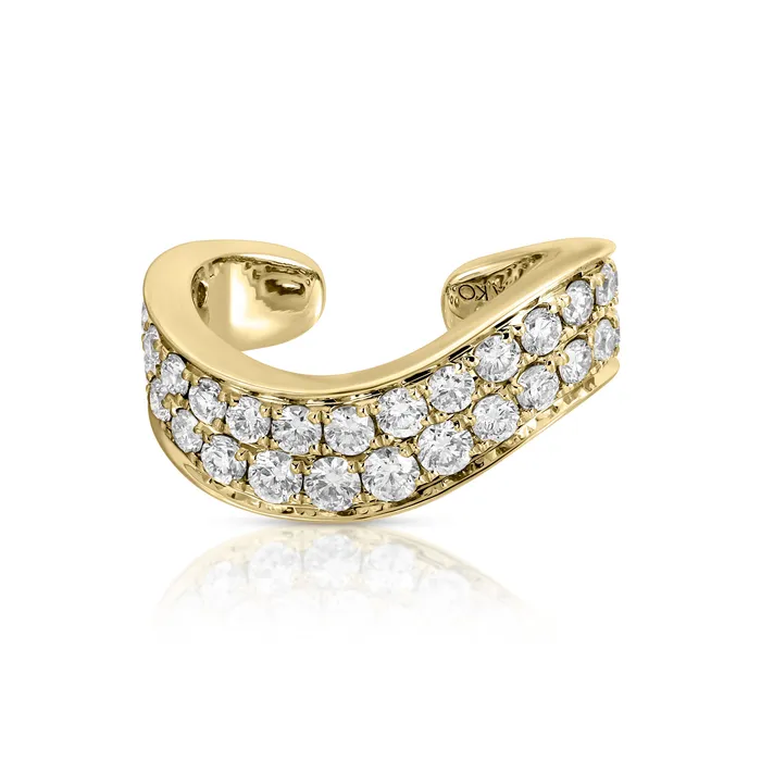 anitako PAVE DIAMOND WAVE EAR CUFF Earrings