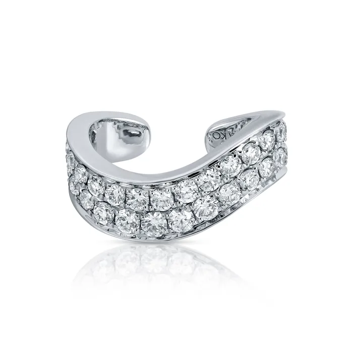 anitako PAVE DIAMOND WAVE EAR CUFF Earrings