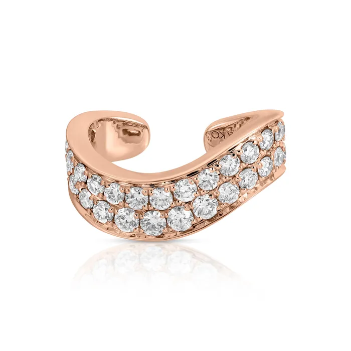 anitako PAVE DIAMOND WAVE EAR CUFF Earrings