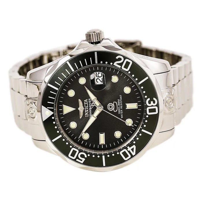 Bracelets Invicta Invicta 16037 Mens Grand Diver Charcoal Dial Steel Bracelet Automatic Dive Watch