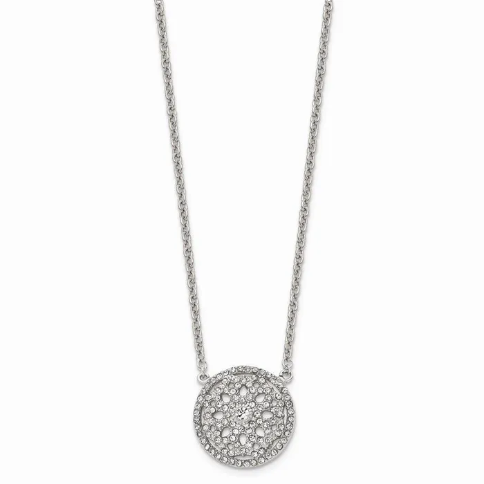 Chisel Stainless Steel Polished CZ 2mm Necklace Necklaces Chisel Stainless Steel Polished CZ 2mm Necklace Necklaces