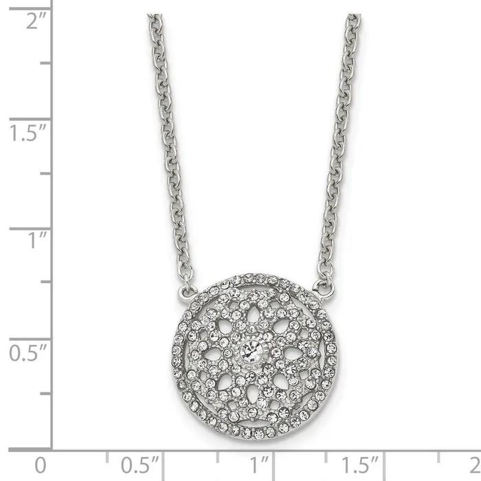 Chisel Stainless Steel Polished CZ 2mm Necklace Necklaces Chisel Stainless Steel Polished CZ 2mm Necklace Necklaces