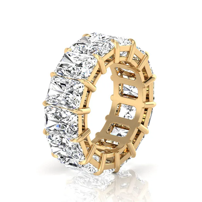 deBebians Rings Radiant Cut Lab Grown Diamond Eternity Band 1400cttw