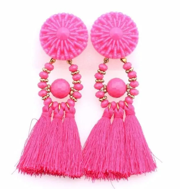 Earrings Divine Inspiration Styles HCL Womens Elegant Fashion Vintage Statement Tassel Earrings