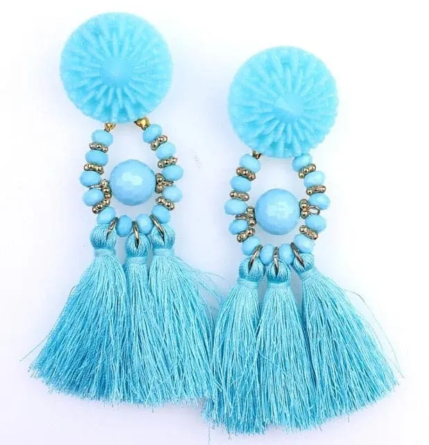Earrings Divine Inspiration Styles HCL Womens Elegant Fashion Vintage Statement Tassel Earrings