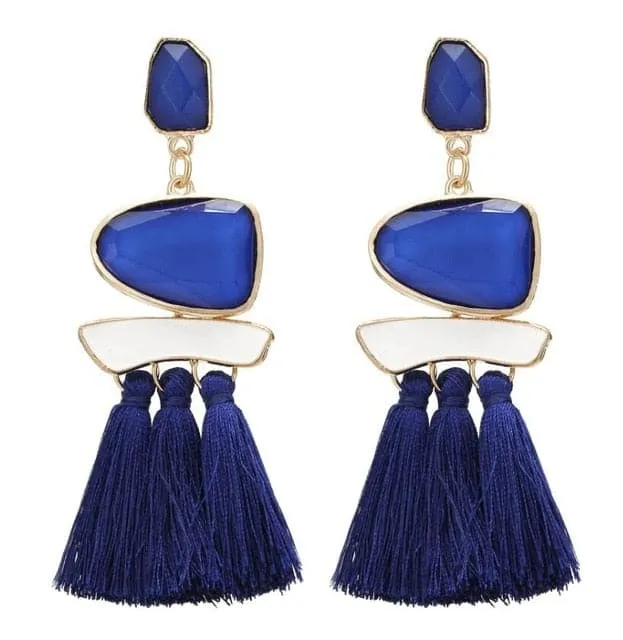 Earrings Divine Inspiration Styles HCL Womens Elegant Fashion Vintage Statement Tassel Earrings