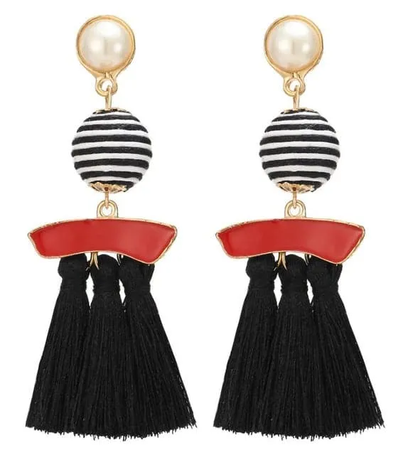 Earrings Divine Inspiration Styles HCL Womens Elegant Fashion Vintage Statement Tassel Earrings