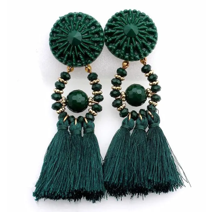 Earrings Divine Inspiration Styles HCL Womens Elegant Fashion Vintage Statement Tassel Earrings