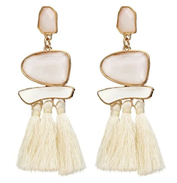 Earrings Divine Inspiration Styles HCL Womens Elegant Fashion Vintage Statement Tassel Earrings