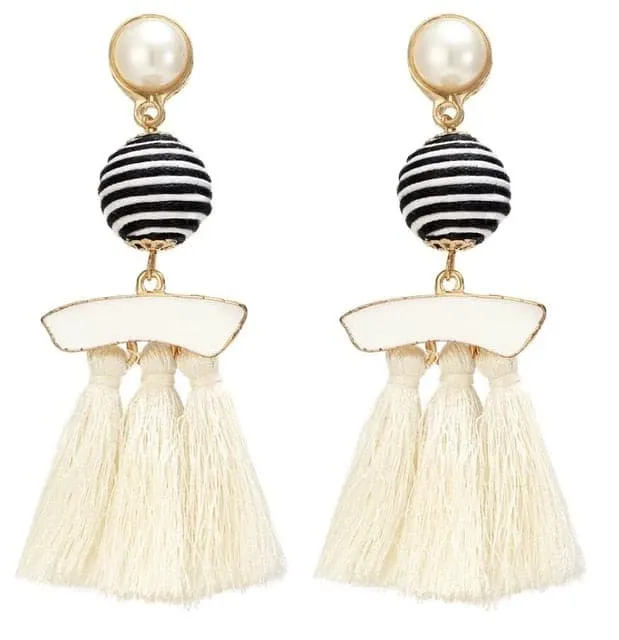 Earrings Divine Inspiration Styles HCL Womens Elegant Fashion Vintage Statement Tassel Earrings