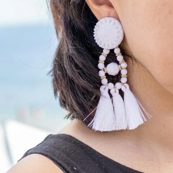 Earrings Divine Inspiration Styles HCL Womens Elegant Fashion Vintage Statement Tassel Earrings