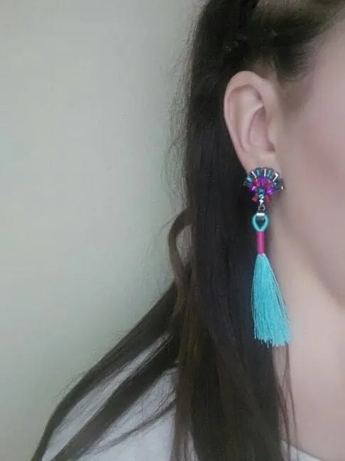 Earrings Divine Inspiration Styles HCL Womens Elegant Fashion Vintage Statement Tassel Earrings