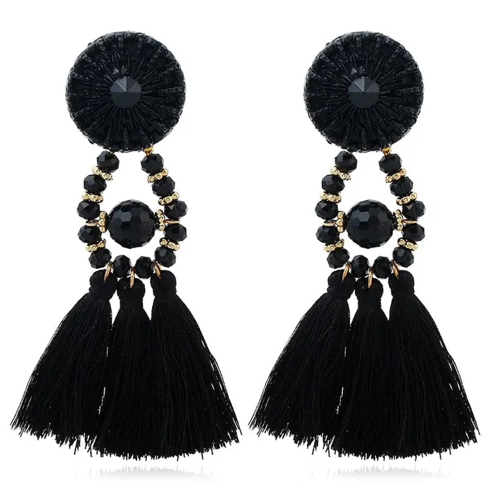 Earrings Divine Inspiration Styles HCL Womens Elegant Fashion Vintage Statement Tassel Earrings