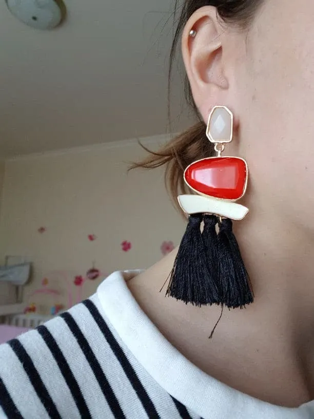 Earrings Divine Inspiration Styles HCL Womens Elegant Fashion Vintage Statement Tassel Earrings