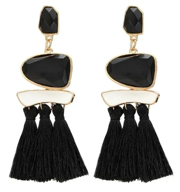 Earrings Divine Inspiration Styles HCL Womens Elegant Fashion Vintage Statement Tassel Earrings