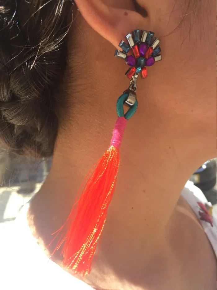 Earrings Divine Inspiration Styles HCL Womens Elegant Fashion Vintage Statement Tassel Earrings