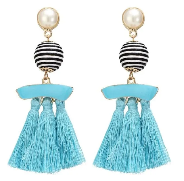 Earrings Divine Inspiration Styles HCL Womens Elegant Fashion Vintage Statement Tassel Earrings