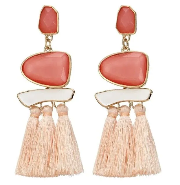 Earrings Divine Inspiration Styles HCL Womens Elegant Fashion Vintage Statement Tassel Earrings