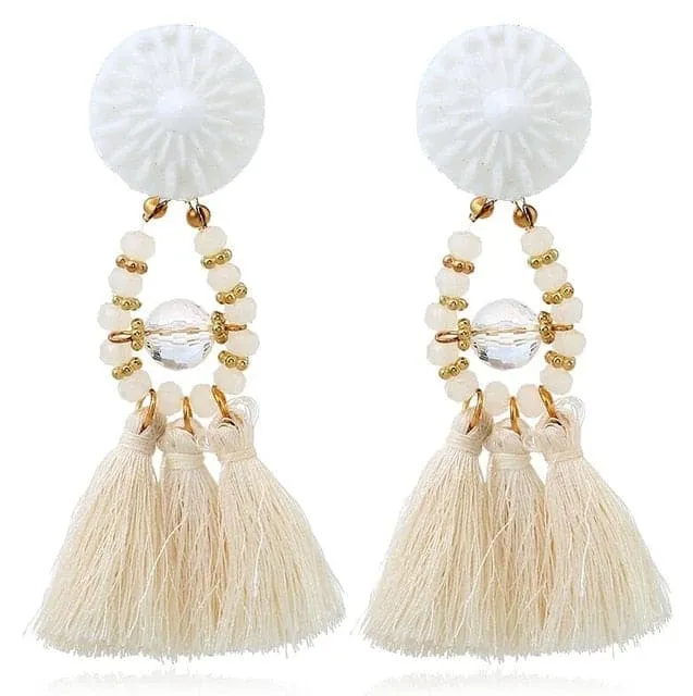 Earrings Divine Inspiration Styles HCL Womens Elegant Fashion Vintage Statement Tassel Earrings