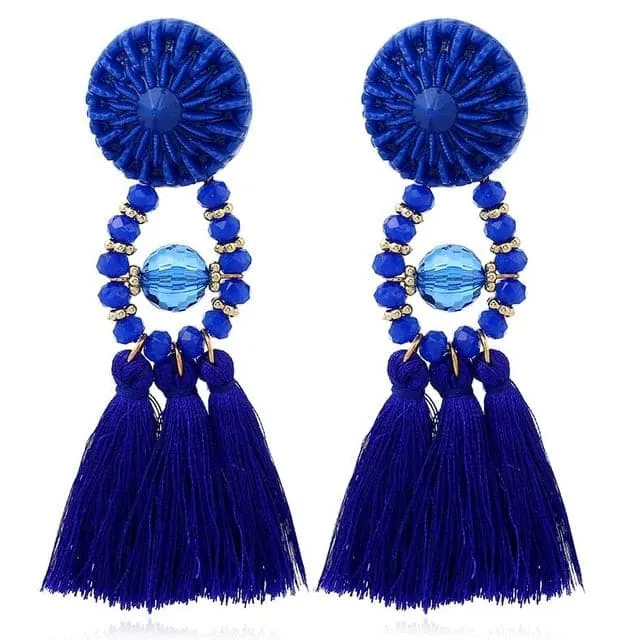Earrings Divine Inspiration Styles HCL Womens Elegant Fashion Vintage Statement Tassel Earrings