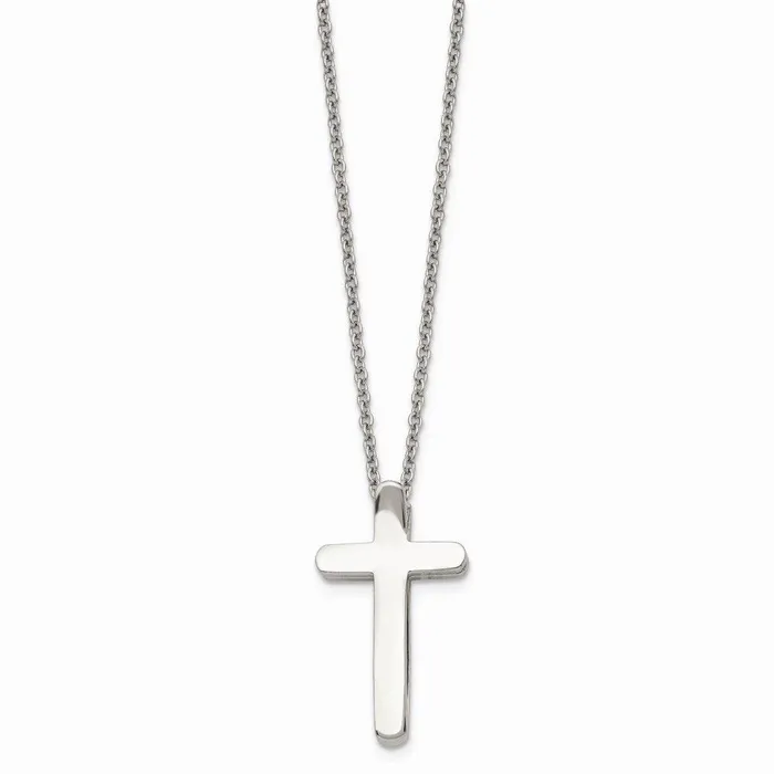Necklaces Chisel Stainless Steel Religious Fish Cross Necklace