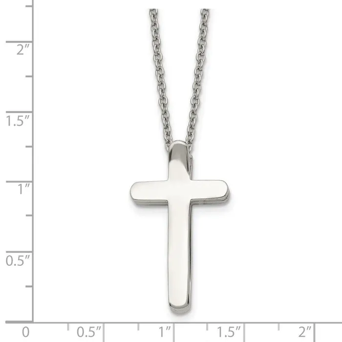 Necklaces Chisel Stainless Steel Religious Fish Cross Necklace