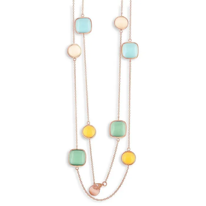 Necklaces Classic Womens Necklace Sterling Silver Robin Blue Pink Green and Mango