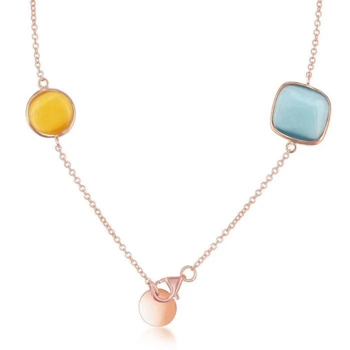 Necklaces Classic Womens Necklace Sterling Silver Robin Blue Pink Green and Mango
