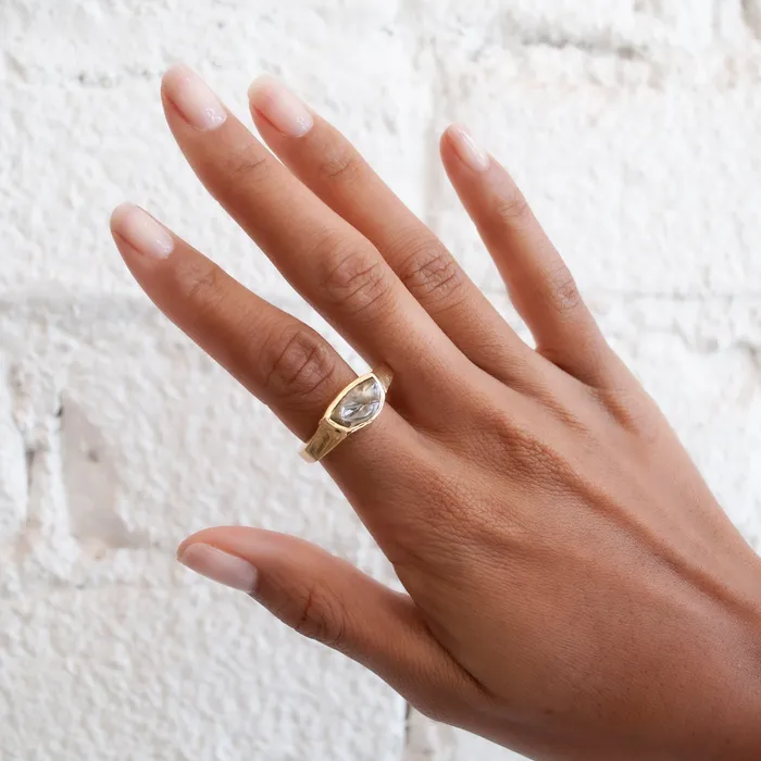 Raw Brown Diamond Ring Lauren Wolf Jewelry Rings