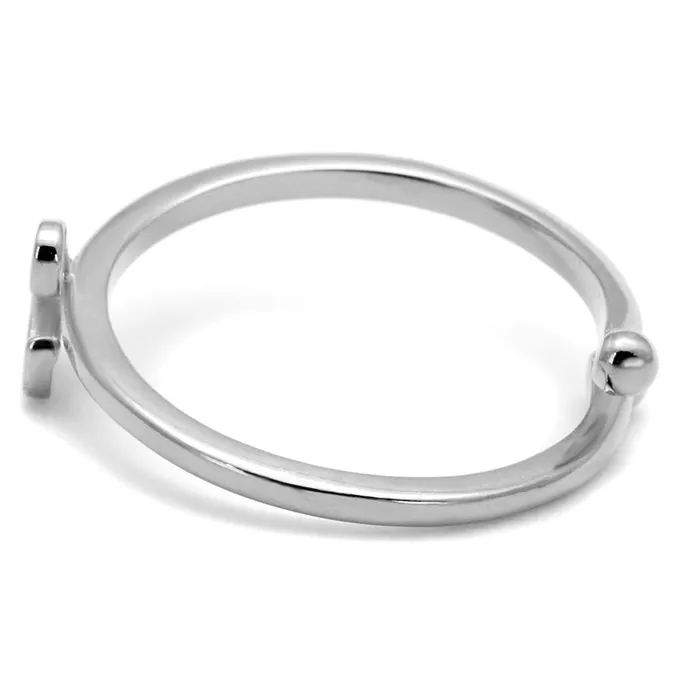 Rings Alamode LO3997 Rhodium Brass Ring with No Stone
