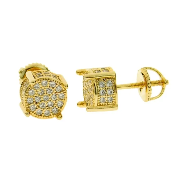 Round Prong CZ Screw Back Gold Finish Earrings 8MM Bling Cartel Admin Earrings Round Prong CZ Screw Back Gold Finish Earrings 8MM Bling Cartel Admin Earrings