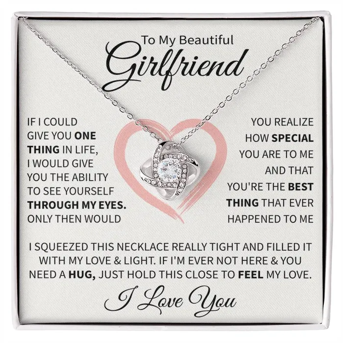 ShineOn Fulfillment Necklaces To My Beautiful Girlfriend Message Card Necklace