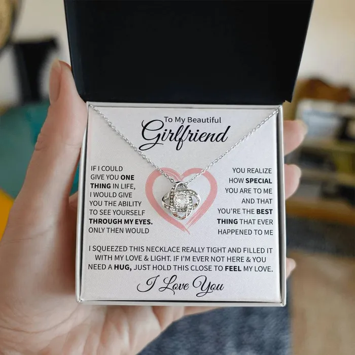 ShineOn Fulfillment Necklaces To My Beautiful Girlfriend Message Card Necklace